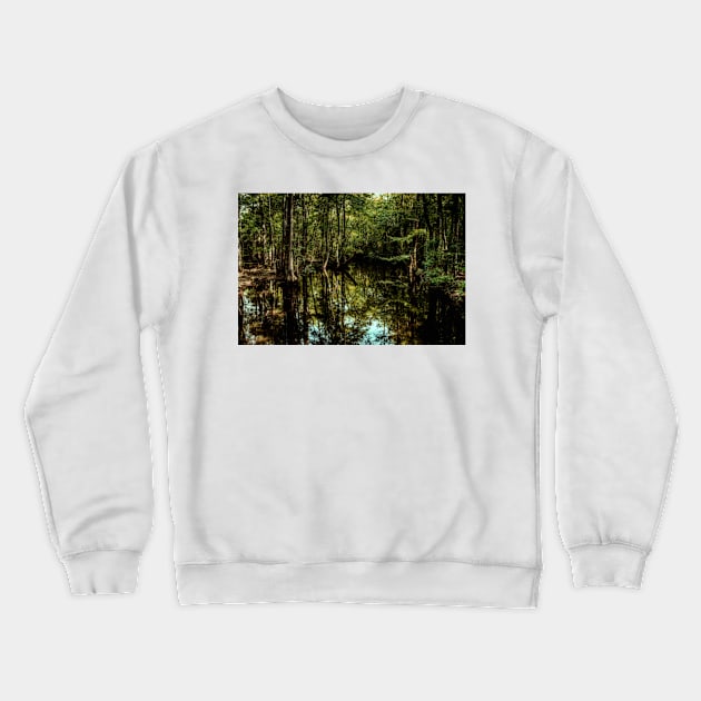 Swamp in Southeastern Georgia Crewneck Sweatshirt by Gestalt Imagery